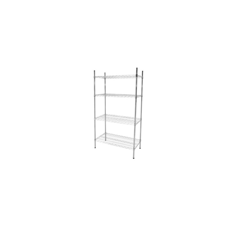 C460 - 1220 ﻿Regał magazynowy chrom. 4-półkowy Redfox 00028684
