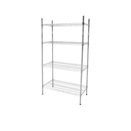 C460 - 1520 ﻿Regał magazynowy chrom. 4-półkowy Redfox 00028685