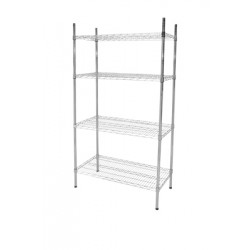 C610 - 1220 ﻿Regał magazynowy chrom. 4-półkowy Redfox 00028686