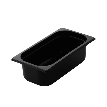 GNPC - 1/1-150 ﻿Pojemnik gastronomiczny GN z czarnego poliwęglanu