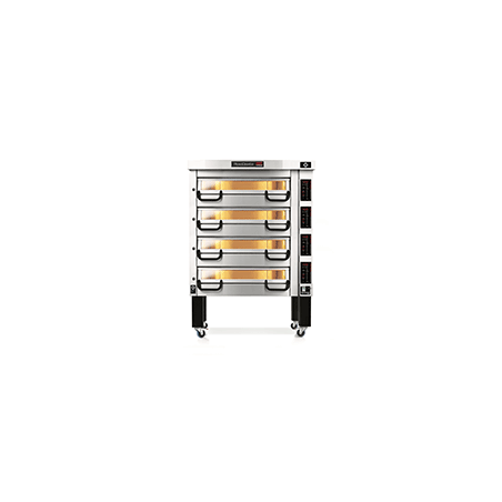 PM 824ED Piec do pizzy 4-komorowy sterowany elektronicznie 4x9x⌀25 cm | Modular PM 800 Pizza Master