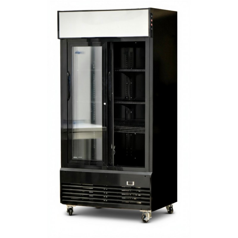 Szafa chłodnicza przeszklona czarny 1000L Szron LG 1000S BLACK