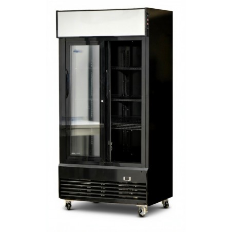Szafa chłodnicza przeszklona czarny 1000L Szron LG 1000S BLACK