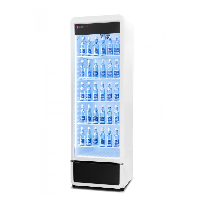 Szafa chłodnicza przeszklona biała RQ380 | 595x600x1870 mm | 377 l