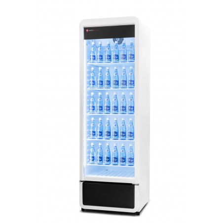 Szafa chłodnicza przeszklona biała RQ380 | 595x600x1870 mm | 377 l