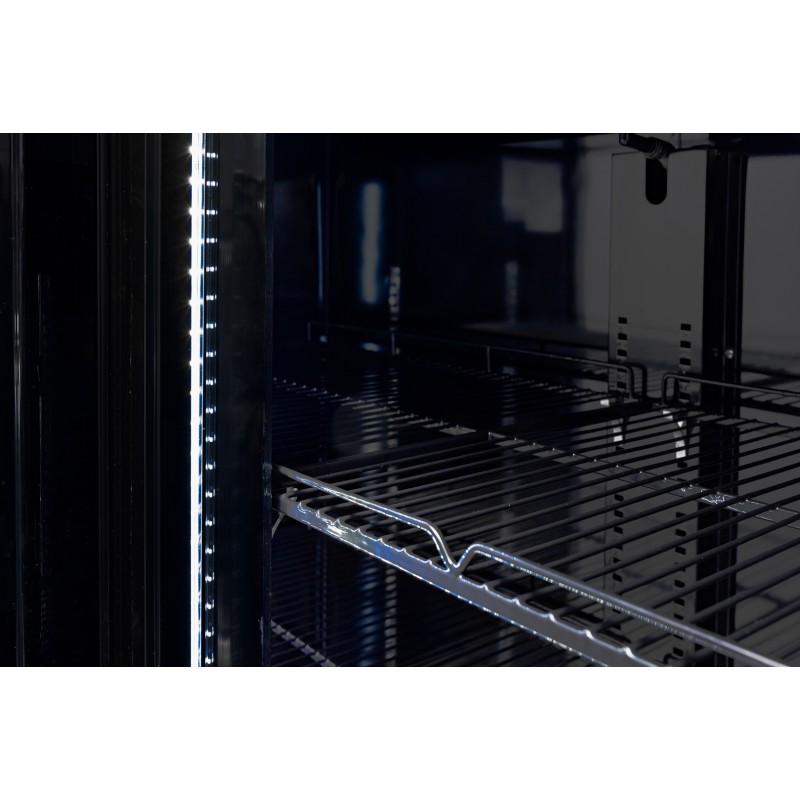 Szafa chłodnicza 2-drzwiowa przeszklona Resto Quality RQ770-BLACK | drzwi skrzydłowe | czarna | 1100x635x2000 mm | 770 l