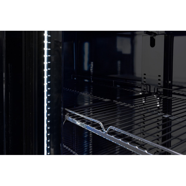 Szafa chłodnicza 2-drzwiowa przeszklona Resto Quality RQ770-BLACK | drzwi skrzydłowe | czarna | 1100x635x2000 mm | 770 l