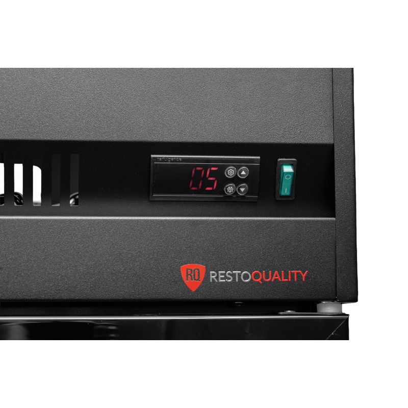 Szafa chłodnicza 2-drzwiowa przeszklona Resto Quality RQ770-BLACK | drzwi skrzydłowe | czarna | 1100x635x2000 mm | 770 l