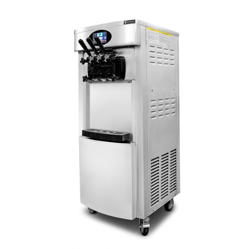 Maszyna do lodów włoskich | automat do lodów soft | nocne chłodzenie | 2 smaki + mix | pompa napowietrzająca | 2x6l | RQ828C
