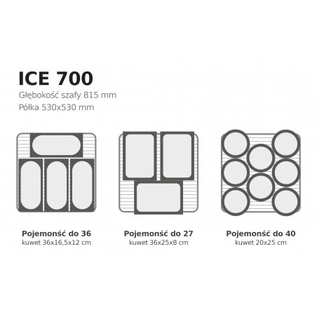 Szafa mroźnicza na lody Coldline ICE 700 -22°C