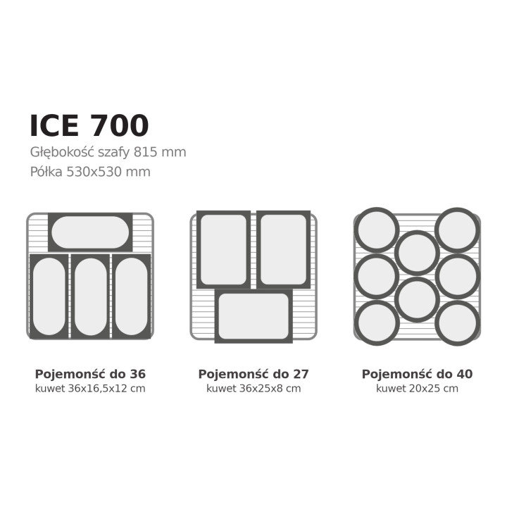 Szafa mroźnicza na lody Coldline ICE 700 -22°C