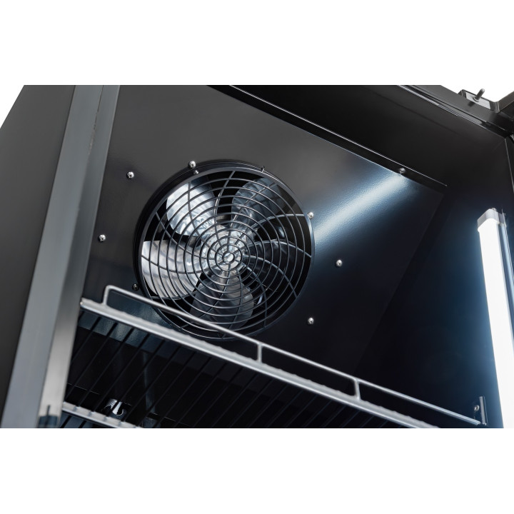 Szafa chłodnicza przeszklona czarna RQ380FC | 552x610x1918 mm | 380 l