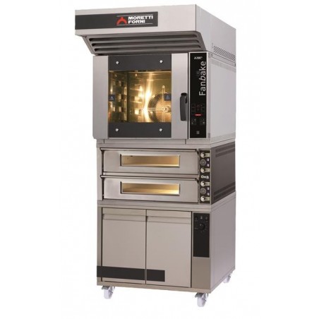 Zestaw piekarniczo-cukierniczy: F50E + Ideck ID60.60D + podstawa z komorą rozrostu nawilżaną H600mm