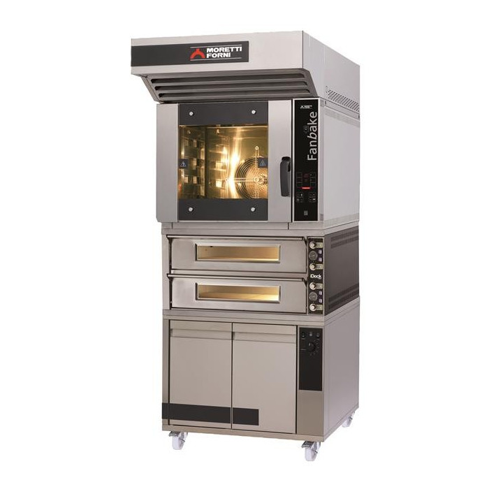 Zestaw piekarniczo-cukierniczy: F50E + Ideck ID60.60D + podstawa z komorą rozrostu nawilżaną H600mm