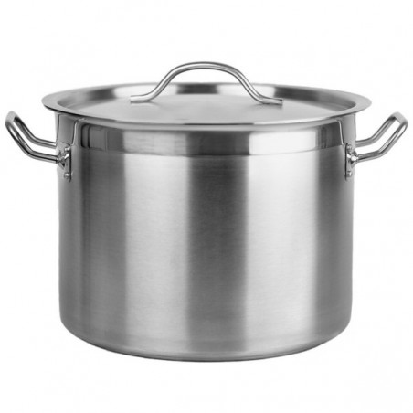 Garnek nierdzewny z pokrywką - poj. 12l (śr. 25 cm)