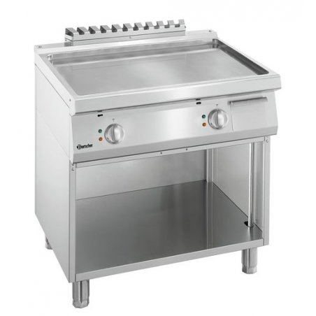 Płyta grillowa elektryczna z gładką płytą stalową i otwartą podstawą, 800x700x850 mm | BARTSCHER, 700 Classic