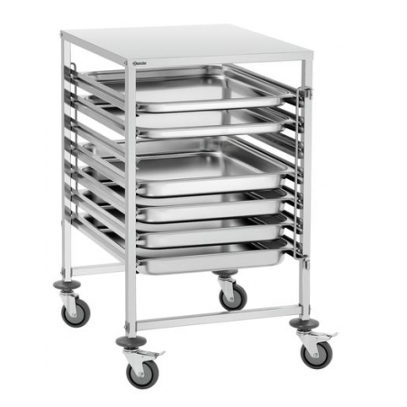 Wózek transportowy na pojemniki GN i tace, 7xGN1/2,655x740x1010 mm | BARTSCHER, 7GN210