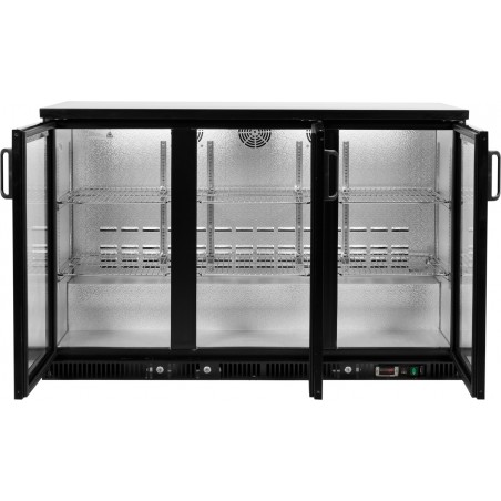 Witryna chłodnicza barowa 3-drzwiowa, drzwi otwierane 341L