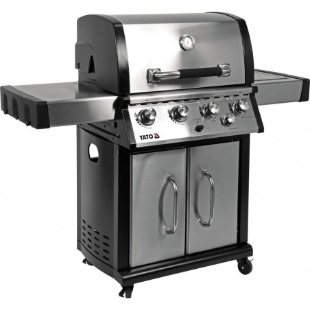 Grill gazowy ogrodowy 17,5kW 4+1 zamykana szafka stal nierdzewna Yato YG-20013
