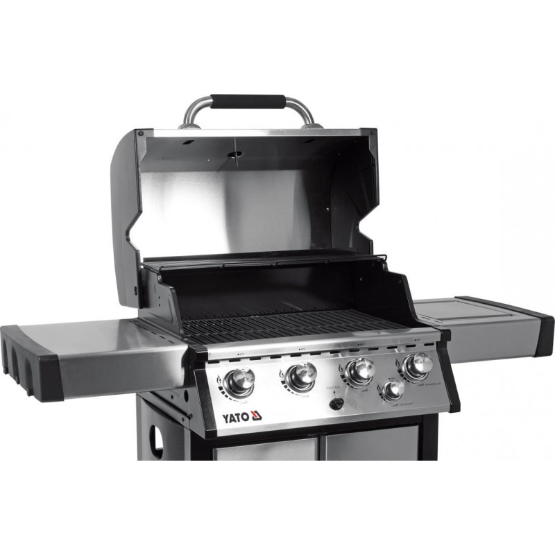 Grill gazowy ogrodowy 17,5kW 4+1 zamykana szafka stal nierdzewna Yato YG-20013