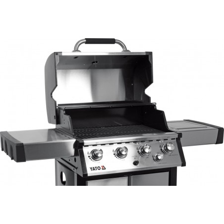 Grill gazowy ogrodowy 17,5kW 4+1 zamykana szafka stal nierdzewna Yato YG-20013