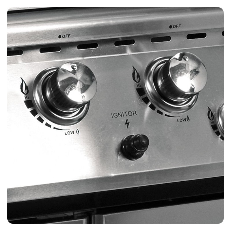 Grill gazowy ogrodowy 17,5kW 4+1 zamykana szafka stal nierdzewna Yato YG-20013
