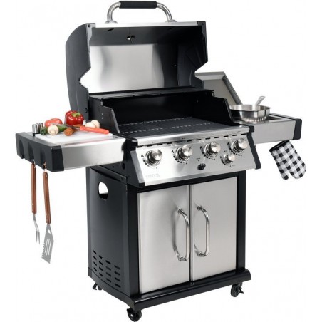 Grill gazowy ogrodowy 17,5kW 4+1 zamykana szafka stal nierdzewna Yato YG-20013