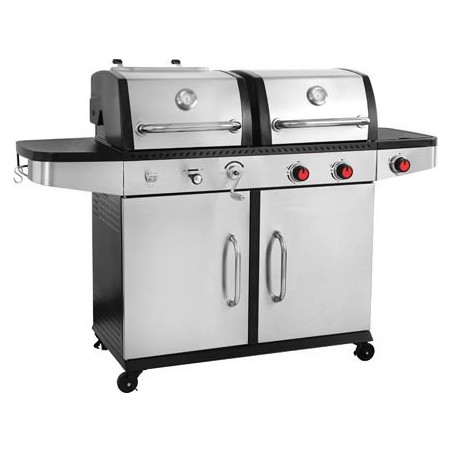 Grill ogrodowy gazowo-węglowy 2w1 8,2kW zamykana szafka Yato YG-20030