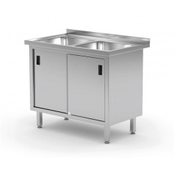 Stół z dwoma zlewami szafka...