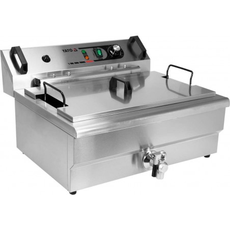 Smażalnik do pączków/faworków/frytek 23L z kranem 6kW