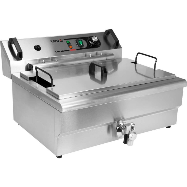 Smażalnik do pączków/faworków/frytek 23L z kranem 6kW