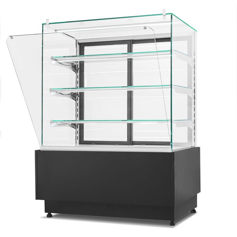 Witryna cukiernicza chłodnicza Dolce Visione Premium 1300 | wnętrze ze stali nierdzewnej | 1300x690x1300 mm