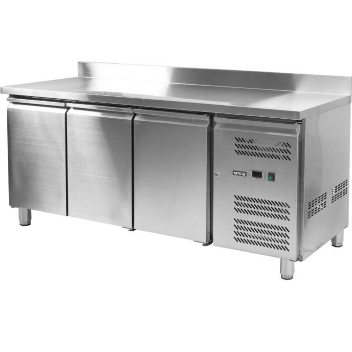 Stół mroźniczy 3-drzwiowy z blatem roboczym z rantem 1795x700x950mm Yato YG-05256