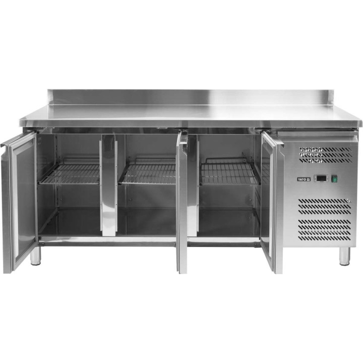 Stół mroźniczy 3-drzwiowy z blatem roboczym z rantem 1795x700x950mm Yato YG-05256