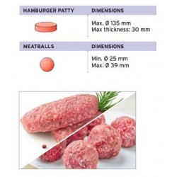 Automatyczna prasa do mięsa | hamburgerów | formowania klopsików | formierka do klopsików | 0,9 kW | 230V | 6000 szt/h | C/E