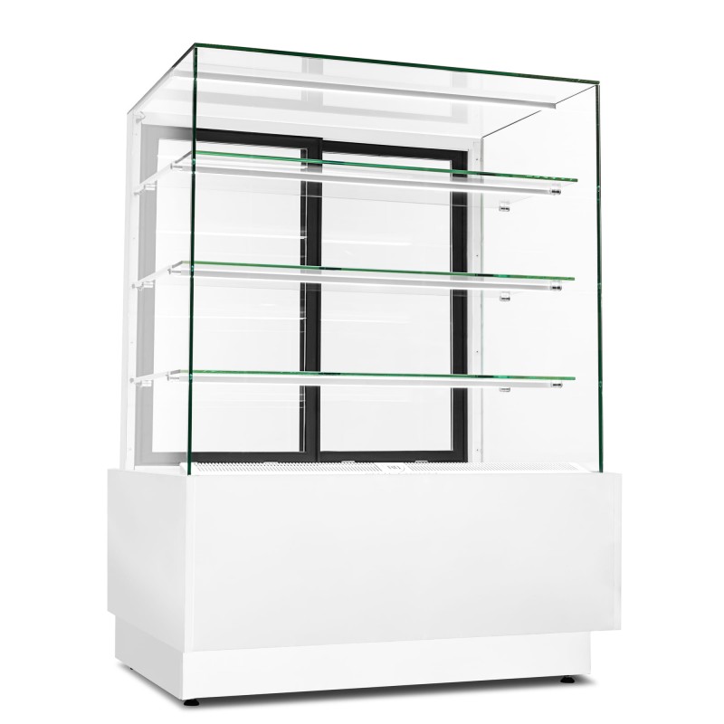 Witryna cukiernicza chłodnicza Dolce Visione Basic 900 BIANCO | 900x690x1300 mm | białe wnętrze