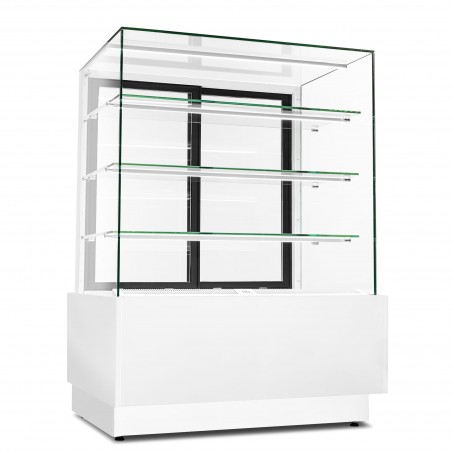 Witryna cukiernicza chłodnicza Dolce Visione Basic 900 BIANCO | 900x690x1300 mm | białe wnętrze