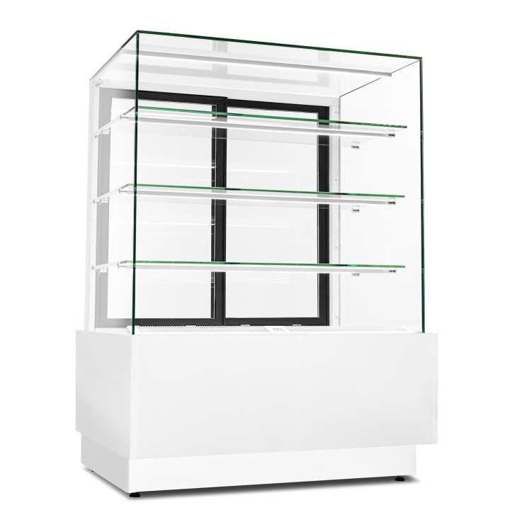 Witryna cukiernicza chłodnicza Dolce Visione Basic 900 BIANCO | 900x690x1300 mm | białe wnętrze