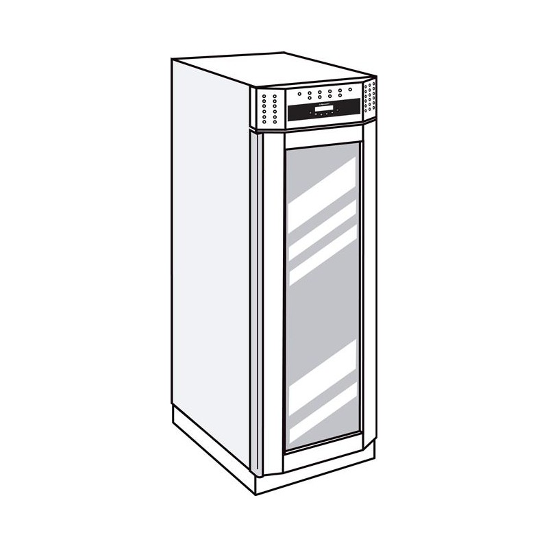 Cokół ze stali nierdzewnej - komplet z 3 stron. Przeznaczenie: szafa 1-drzwiowa 700 L INOX, 700 L GLASS, 700 L VIP