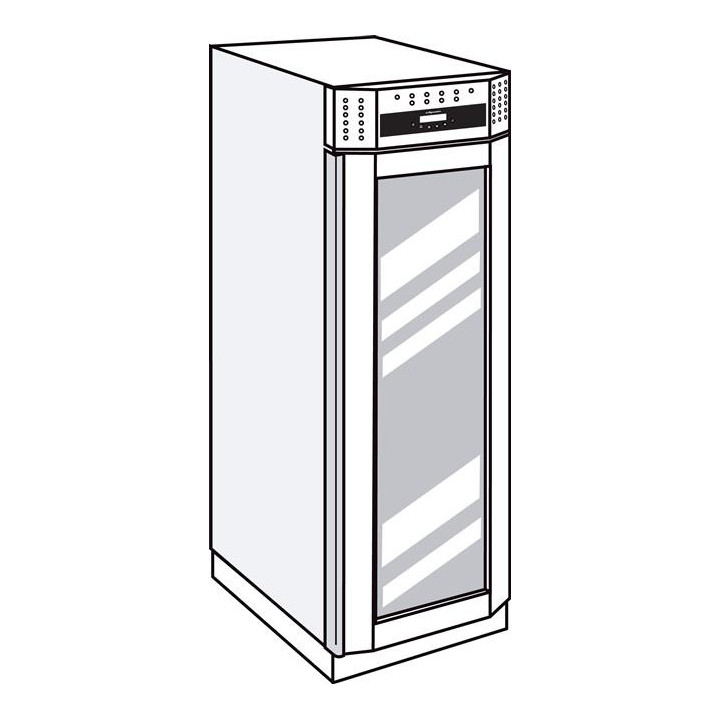 Cokół ze stali nierdzewnej - komplet z 3 stron. Przeznaczenie: szafa 2-drzwiowa 1500 L INOX, 1500 L GLASS, 1500 L VIP