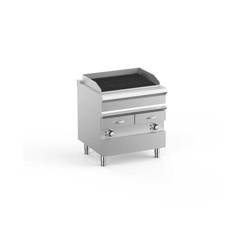 Grill wodny elektryczny podwójny na podstawie z szufladą na wodę linia DominaPro 700 