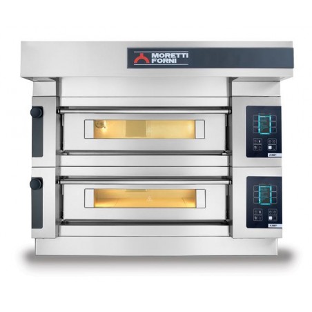 Piec dwukomorowy S105 z okapem i bazą Moretti Forni MFS105D