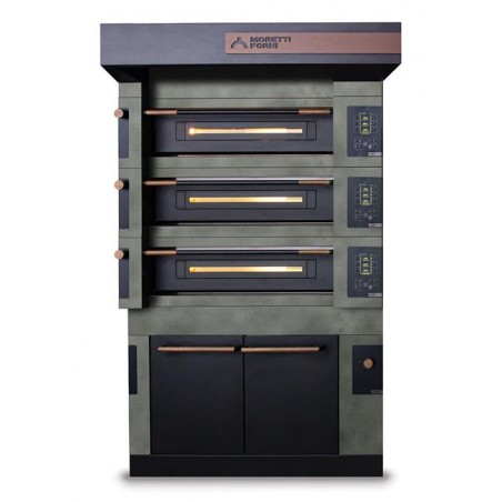 Piec trzykomorowy S120 Icon z okapem i komorą rozrostu H700mm Moretti Forni MFSI120TL