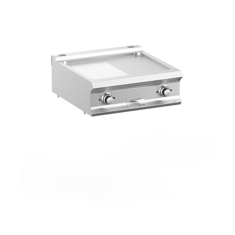 Płyta grillowa elektryczna podwójna nastawna 1/2 gładka+1/2 ryflowana linia DominaPro 700 