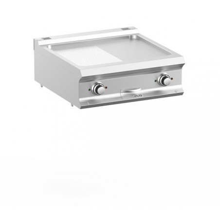 Płyta grillowa elektryczna podwójna nastawna 1/2 gładka+1/2 ryflowana linia DominaPro 700 