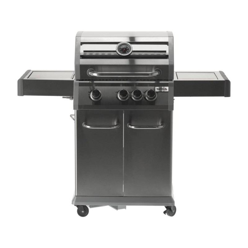 Grill gazowy 3+1 stal nierdzewna, pokrywa z szybą, palnik gazowy 11,5kW YATO YG-20015 Yato YG-20015