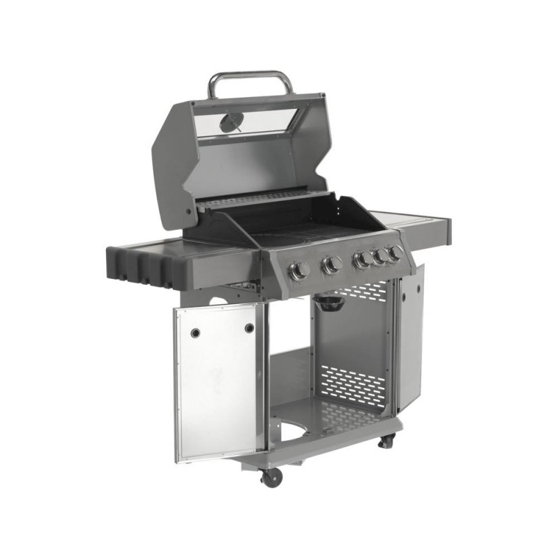 Grill gazowy 4+1 stal nierdzewna, pokrywa z szybą, palnik gazowy 14,2kW YATO YG-20003 Yato YG-20003